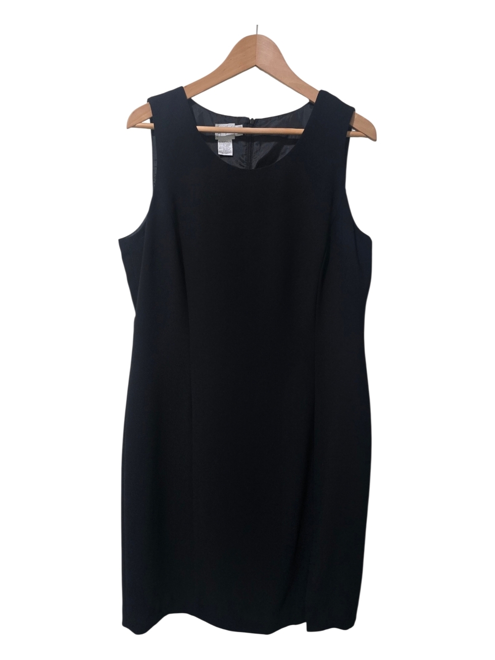 Jacqueline Ferrar Black Sheath Dress 16 Career Cocktail Closet Staple Classic